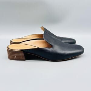 Madewell Black Leather Mules